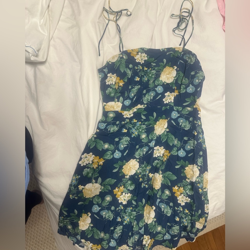 Old Navy Blue and Yellow Floral Dress